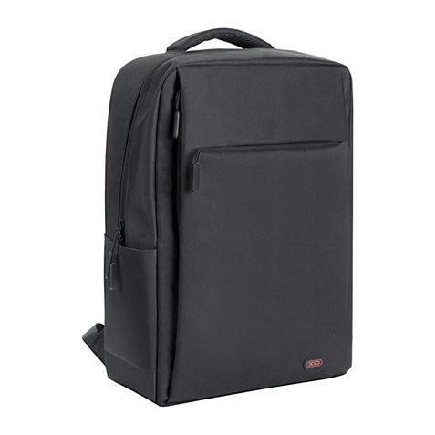 Sac à dos sport XO CB02BK pour ordinateur portable jusqu'à 17 pouces, étanche et résistant, chargement USB rapide, design ergonomique, noir