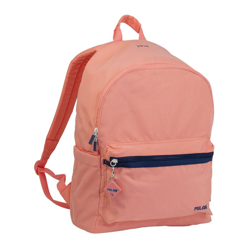 Sac à dos urbain Milan Series 1918 22L - Poche avant + 2 poches latérales - Poignées réglables et rembourrées - Taille 41x30x18cm - Couleur Rose