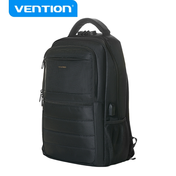 Sac à dos Vention TechPro SecurePack - Compatible avec ordinateurs portables jusqu'à 17" - Port USB - Fermeture éclair avec mot de passe - Étanche - Couleur noire