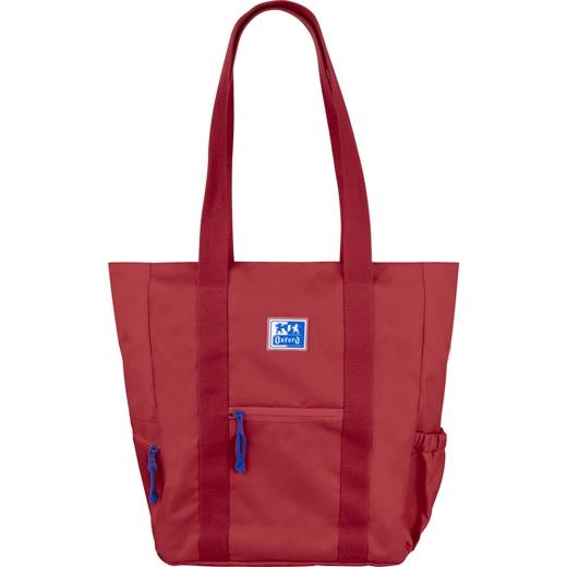 Sac à main Oxford Tote B-Trendy - Poches avant et latérales - Compartiment pour ordinateur portable/tablette - Fermeture à glissière - Taille 34x31x12cm - Couleur bordeaux