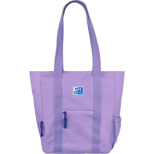 Sac à main Oxford Tote B-Trendy - Poches avant et latérales - Compartiment pour ordinateur portable/tablette - Fermeture à glissière - Taille 34x31x12cm - Couleur lavande