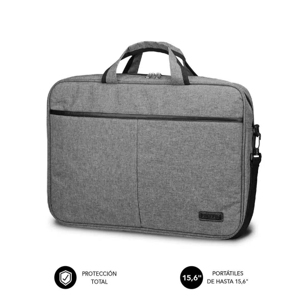 Sacoche pour ordinateur portable Subblim Elite 15,6" - En polyester Oxford - Double fermeture éclair - Gris