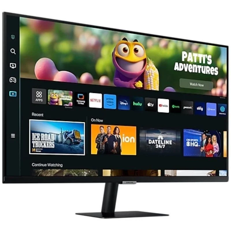 Samsung Smart Monitor M5 LED 27" FullHD 1080p HDR WiFi, Bluetooth - Réponse 4 ms - Télécommande - Haut-parleurs intégrés - 16:9 - USB, HDMI - VESA 100x100 mm
