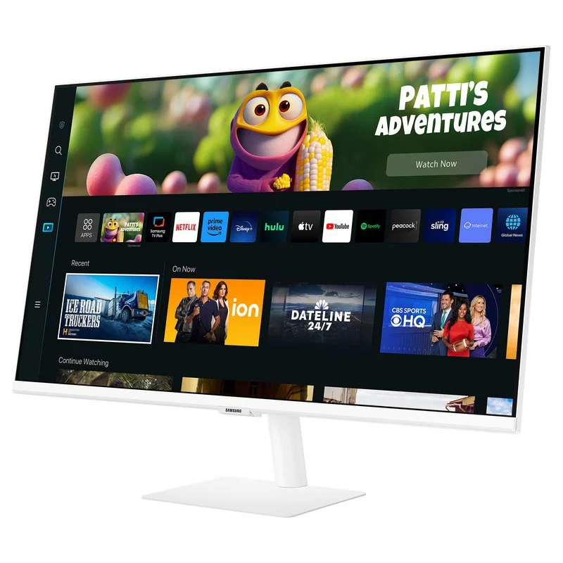 Samsung Smart Monitor M5 LED 27" FullHD 1080p HDR10 WiFi, Bluetooth - Réponse 4 ms - Télécommande - Haut-parleurs intégrés - 16:9 - USB, HDMI - VESA 100x100 mm