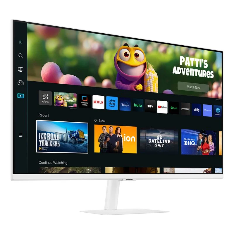 Samsung Smart Monitor M5 LED 27" FullHD 1080p HDR10 WiFi, Bluetooth - Réponse 4 ms - Télécommande - Haut-parleurs intégrés - 16:9 - USB, HDMI - VESA 100x100 mm