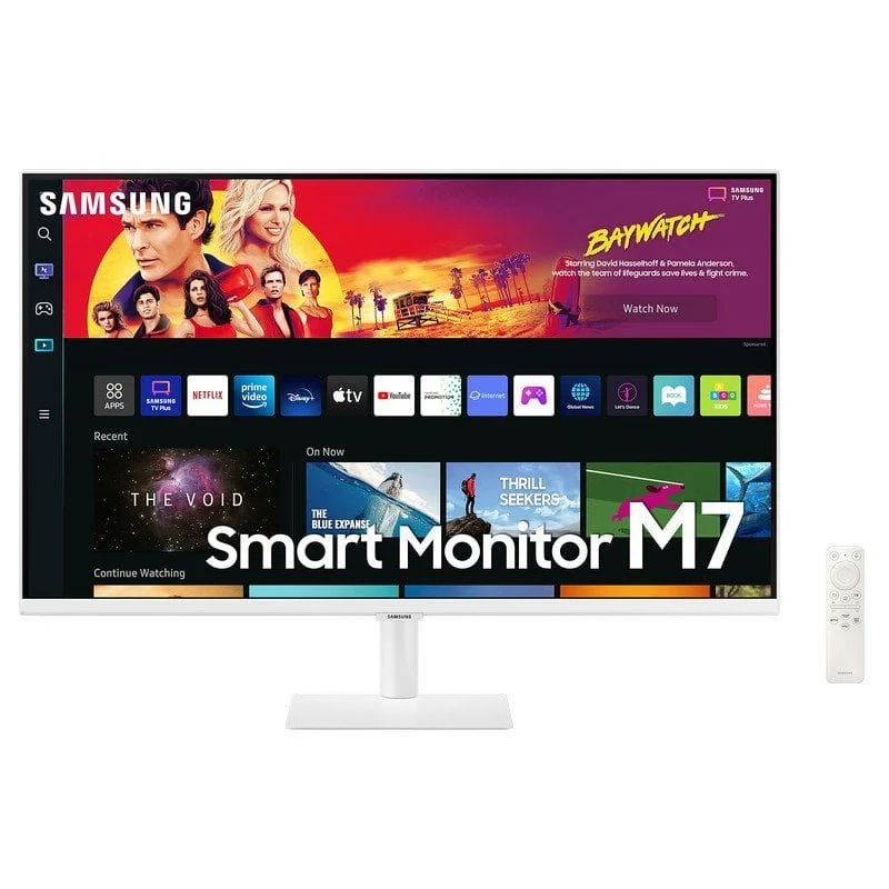 Samsung Smart Monitor M7 LED 32" UltraHD 4K HDR10 WiFi, Bluetooth - Réponse 4ms - Télécommande - Haut-parleurs intégrés - 16:9 - USB-A et C, HDMI - VESA 100x100mm