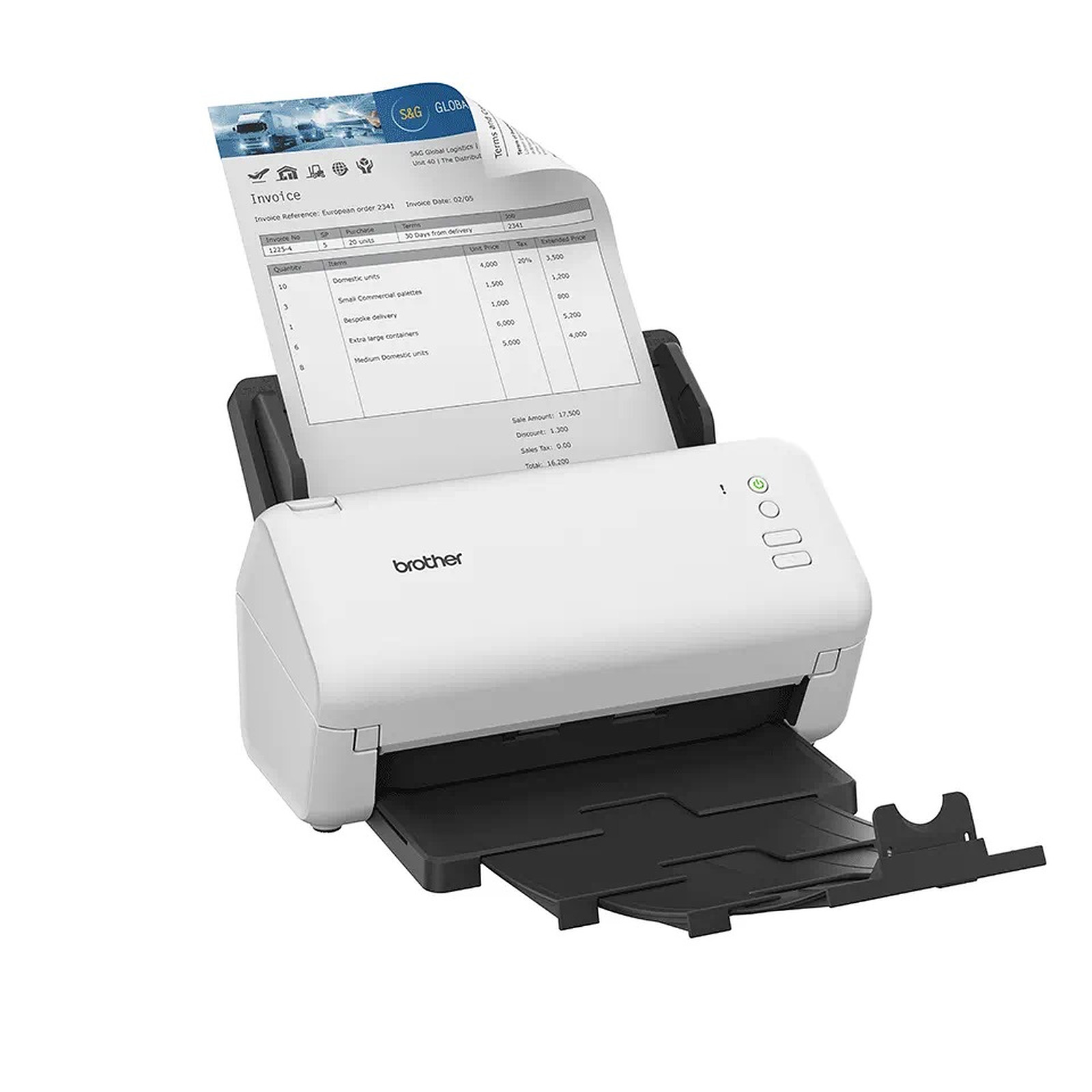 Scanner de documents Brother ADS4100 - Jusqu'à 70 ppm - Chargeur automatique de documents - Recto verso