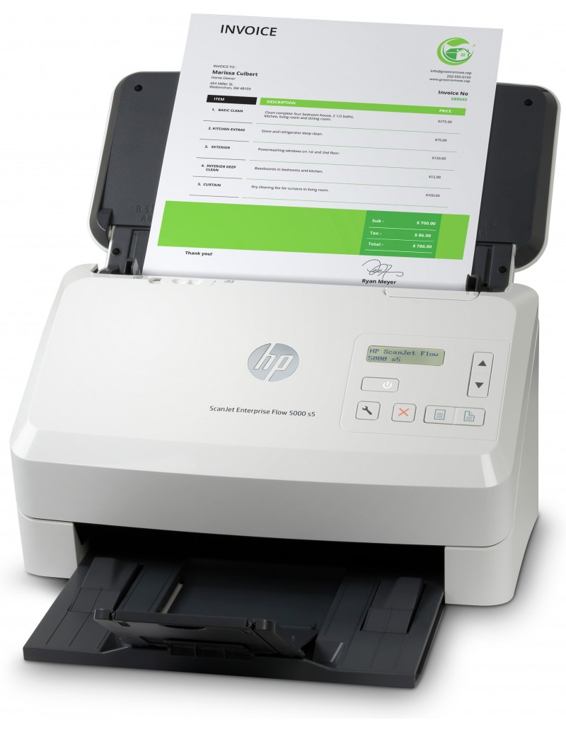 Scanner de documents HP ScanJet Enterprise Flow 5000 s5 - Jusqu'à 65 ppm - Chargeur automatique de documents - Recto verso