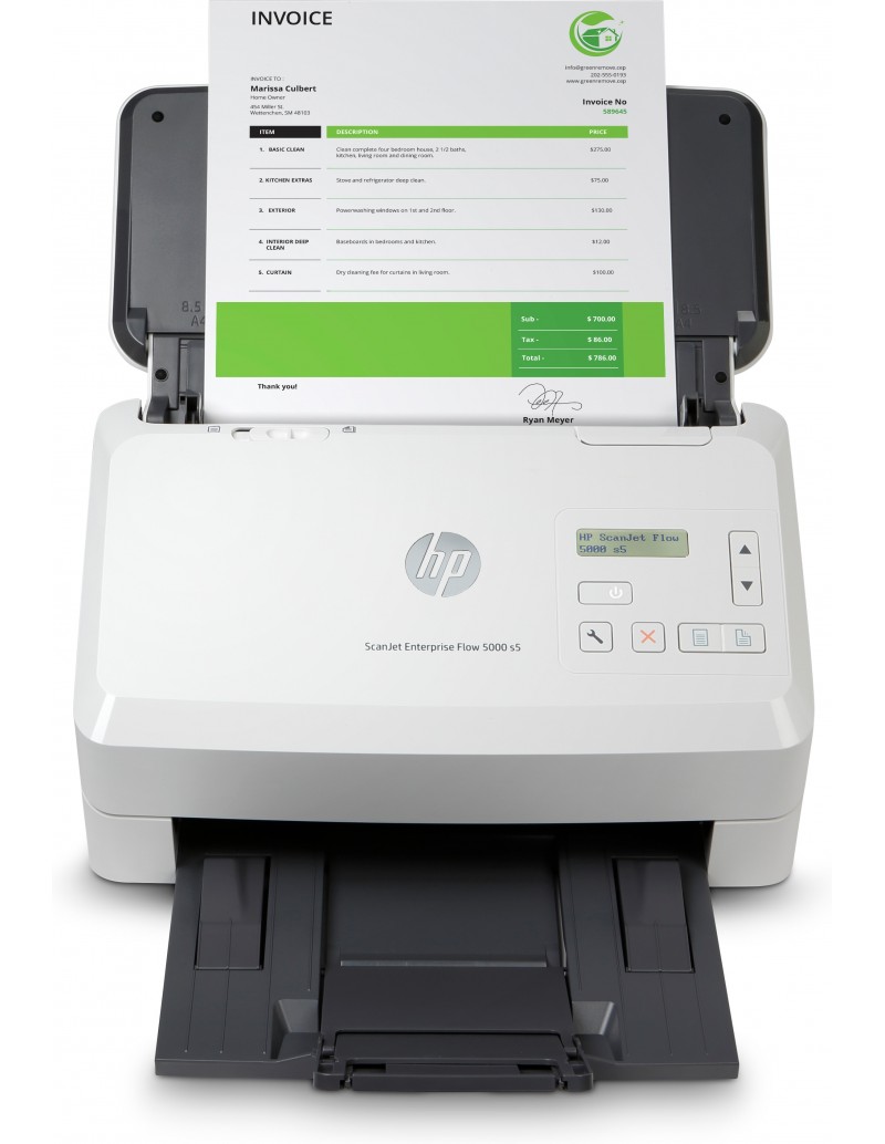 Scanner de documents HP ScanJet Enterprise Flow 5000 s5 - Jusqu'à 65 ppm - Chargeur automatique de documents - Recto verso