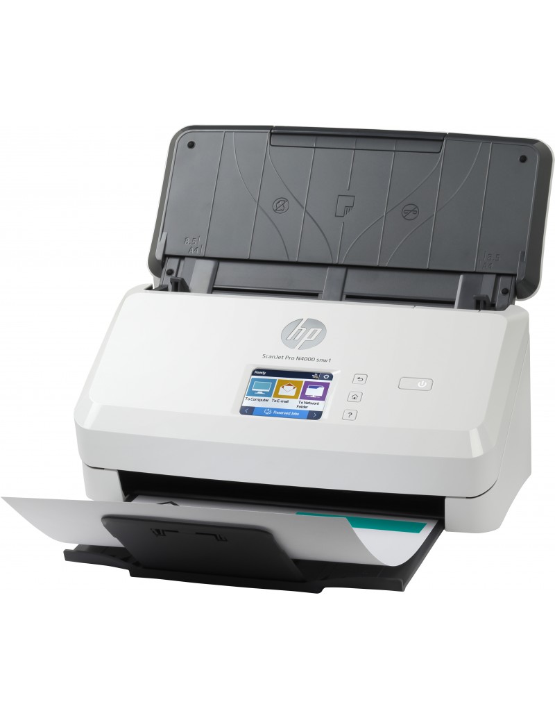 Scanner de documents WiFi HP ScanJet Pro 4000 snw1 - Jusqu'à 40 ppm - Chargeur automatique de documents - Recto verso