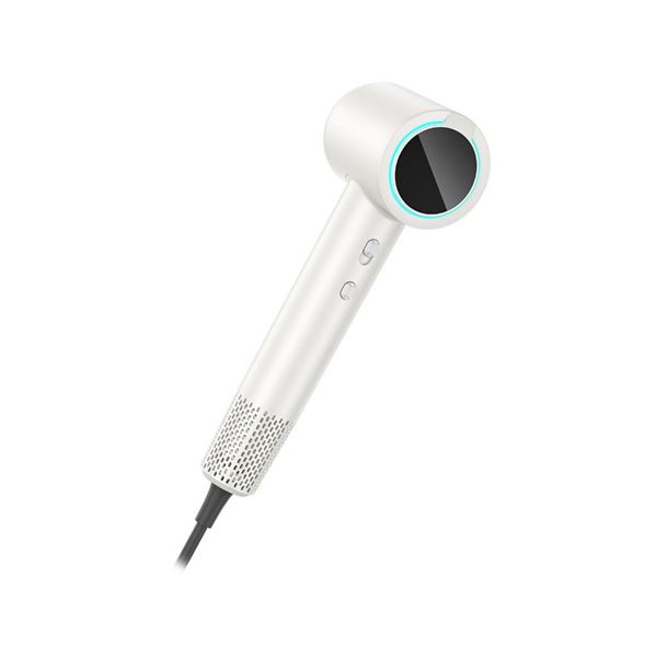 Sèche-cheveux ionique XO CF29 - Puissance 1450 W - 4 niveaux de température - Affichage numérique - Couleur blanche