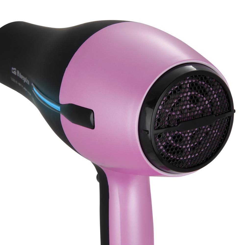 Sèche-cheveux professionnel Orbegozo SE 2320 - Technologie avancée pour un séchage parfait - 3 niveaux de température et 2 vitesses - Diffuseur et concentrateur pour plus de brillance et de volume