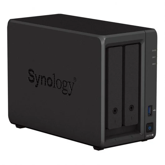 Serveur de stockage NAS Synology DiskStation DS723+ - Jusqu'à 2 disques de stockage - Interface M.2, SATA III prise en charge - Compatible avec 2,5", 3,5" - 2x RJ-45, 1x USB 3.2