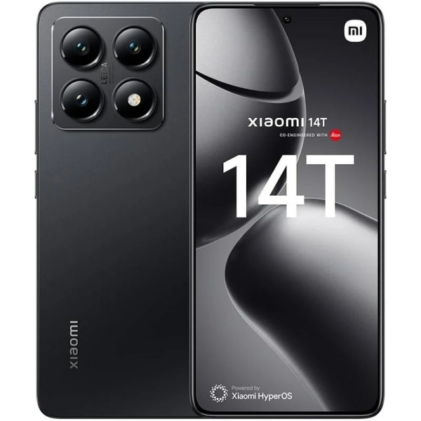 Smartphone Xiaomi 14T 5G, écran AMOLED 6,67 pouces, 12 Go, 25 Go, appareil photo principal 50 MP, objectif Leica, batterie 5 000 mAh, HyperCharge 67 W, noir