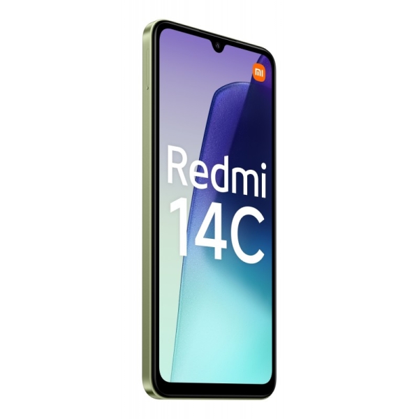 Smartphone Xiaomi Redmi 14C, écran 6,88 pouces, 4 Go, 128 Go, caméra principale 50 MP, batterie 5160 mAh, couleur verte