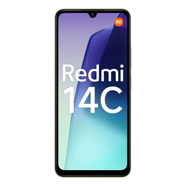 Smartphone Xiaomi Redmi 14C, écran 6,88 pouces, 4 Go, 128 Go, caméra principale 50 MP, batterie 5160 mAh, couleur verte