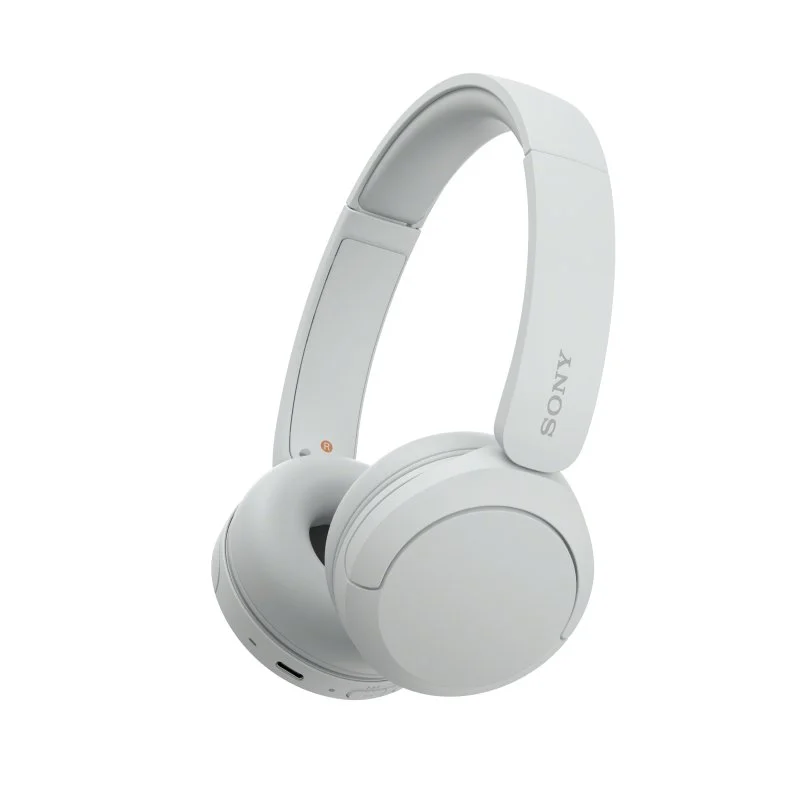 Sony WH-CH520 Casque Bluetooth 5.2 avec Microphone Intégré - Arceau Ajustable - Connectivité Multipoint - Casque Rotatif - Autonomie jusqu'à 50 heures - Coloris Blanc