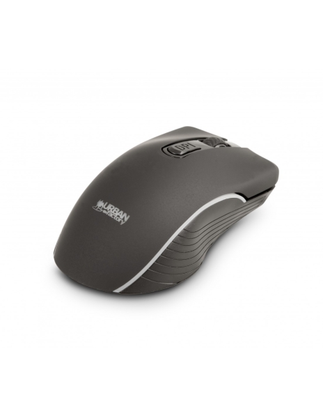 Souris Bluetooth Onlee 2,4 GHz d'Urban Factory - 1 000-2 400 dpi - Batterie rechargeable 280 mAh - 6 boutons - Utilisation ambidextre - Noir