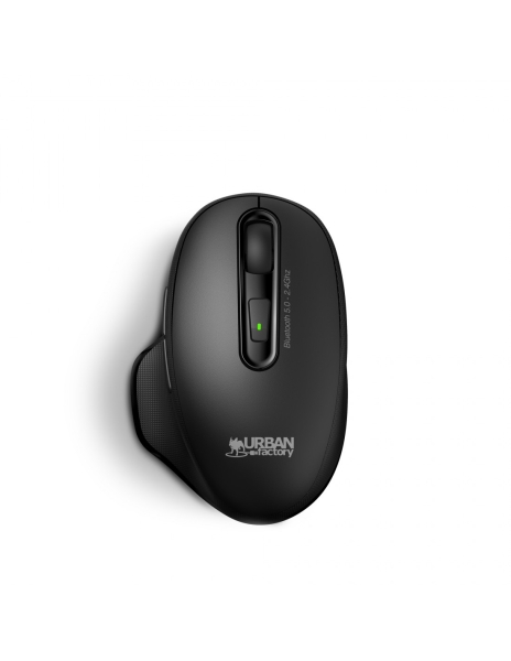 Souris Bluetooth Onlee Urban Factory 2,4 GHz - 800-1600 dpi - Batterie rechargeable 300 mAh - 6 boutons - Pour droitier - Noir