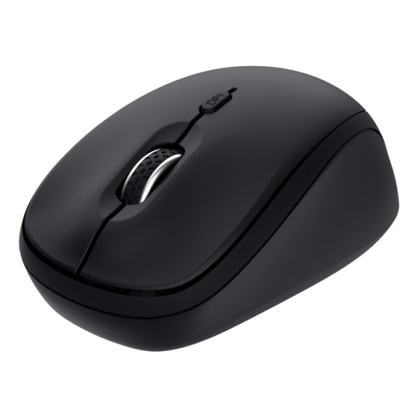Souris Bluetooth sans fil Trust 1600 dpi - 3 boutons - Utilisation ambidextre - 3 appareils - Noir