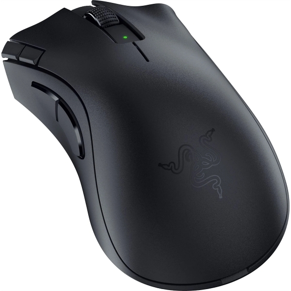 Souris de jeu sans fil Razer DeathAdder V2 x HyperSpeed - 2,4 GHz et Bluetooth - Capteur optique 5G 14 000 dpi - 7 boutons programmables - Couleur noire