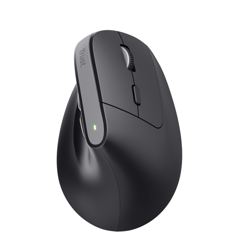 Souris Ergonomique Sans Fil Rechargeable Trust Bayo+ - 2400dpi - 6 Boutons - Couleur Noir