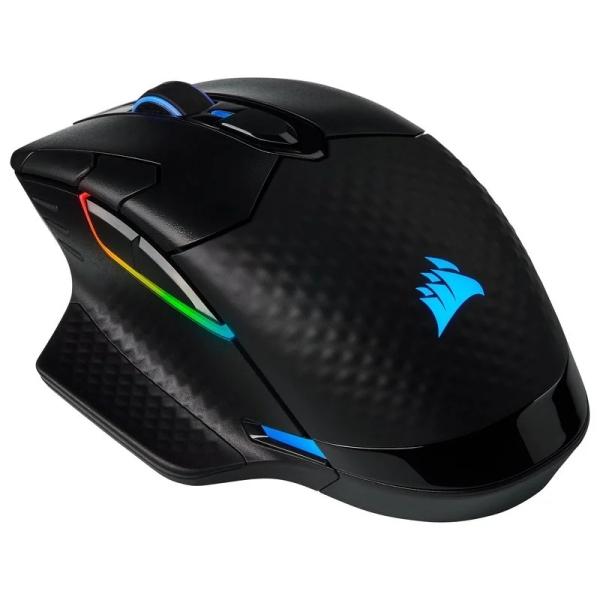 Souris gaming USB sans fil Corsair Dark Core RGB Pro SE 18 000 DPI - 8 boutons programmables - Commutateurs Omron - Connexion sans fil ou USB - Jusqu'à 36 heures d'autonomie - Noir