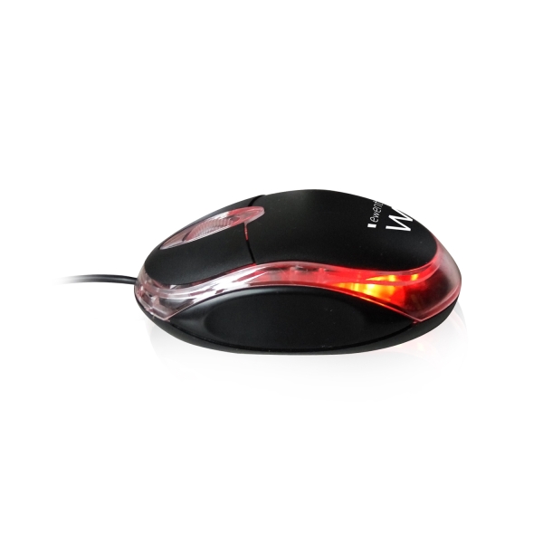 Souris optique USB Ewent Mini - 1000 dpi - Câble de 1,15 m - Plug and Play - 3 boutons - Couleur noire