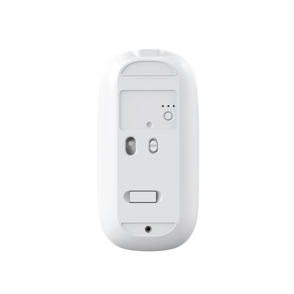 Souris sans fil Coolbox W02 - Bluetooth et RF 2,4 GHz - Ultra légère - Bouton d'accès copilote - Rechargeable par USB-C - DPI réglable - Capteur optique - Blanche