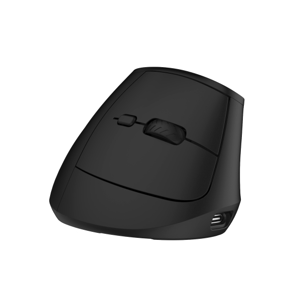 Souris sans fil Ewent - 4000 ppp - Récepteur USB-A 2,4 GHz - Bluetooth 5.1 - Ergonomique - 6 boutons - Poignée verticale - Noir
