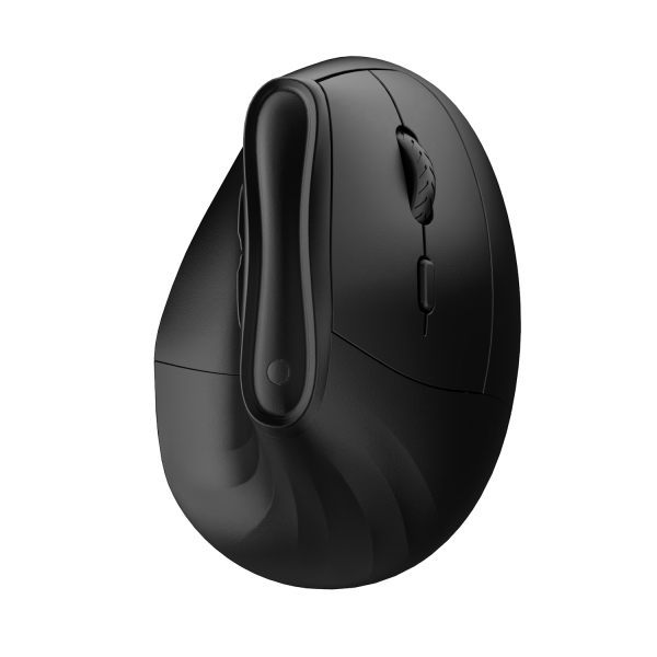 Souris sans fil Ewent - 4000 ppp - Récepteur USB-A 2,4 GHz - Bluetooth 5.1 - Ergonomique - 6 boutons - Poignée verticale - Noir