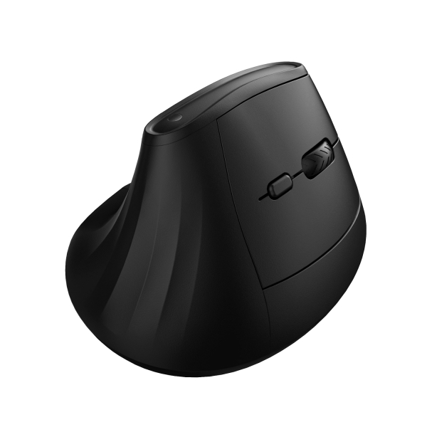 Souris sans fil Ewent - 4000 ppp - Récepteur USB-A 2,4 GHz - Bluetooth 5.1 - Ergonomique - 6 boutons - Poignée verticale - Noir