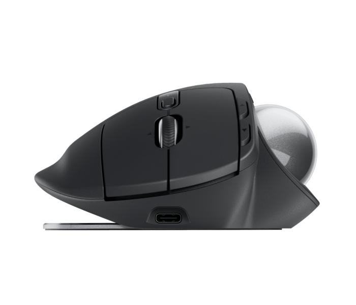 Souris sans fil Logitech MX Ergo S avec trackball - 2048 ppp - 8 boutons - Droitier - Gris graphite