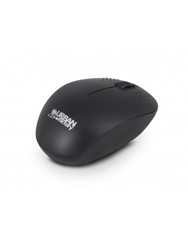 Souris sans fil Urban Factory 2,4 GHz - 1 000 dpi - Récepteur USB-A - Adaptateur USB-C - Utilisation ambidextre - Couleur noire