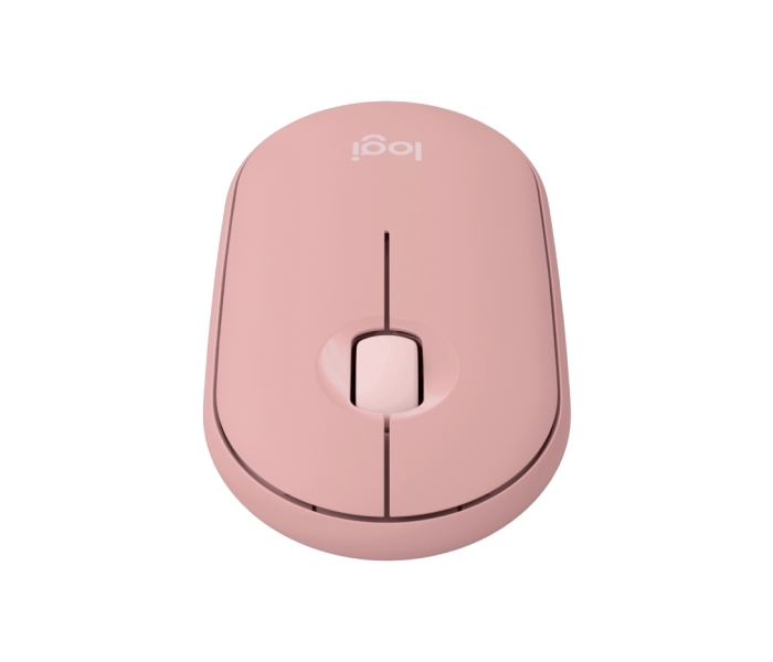 Souris sans fil USB Logitech Pebble Mouse 2 M350s 1000 dpi - Multi-appareils - Utilisation ambidextre - Couleur rose