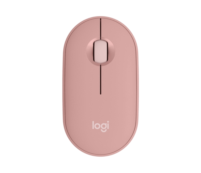 Souris sans fil USB Logitech Pebble Mouse 2 M350s 1000 dpi - Multi-appareils - Utilisation ambidextre - Couleur rose
