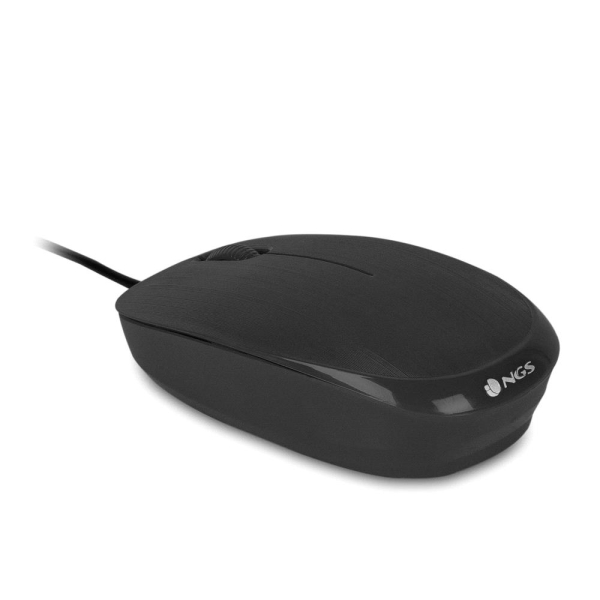 Souris USB-C NGS Flame 1000 dpi - 2 boutons - Ambidextre - Noir