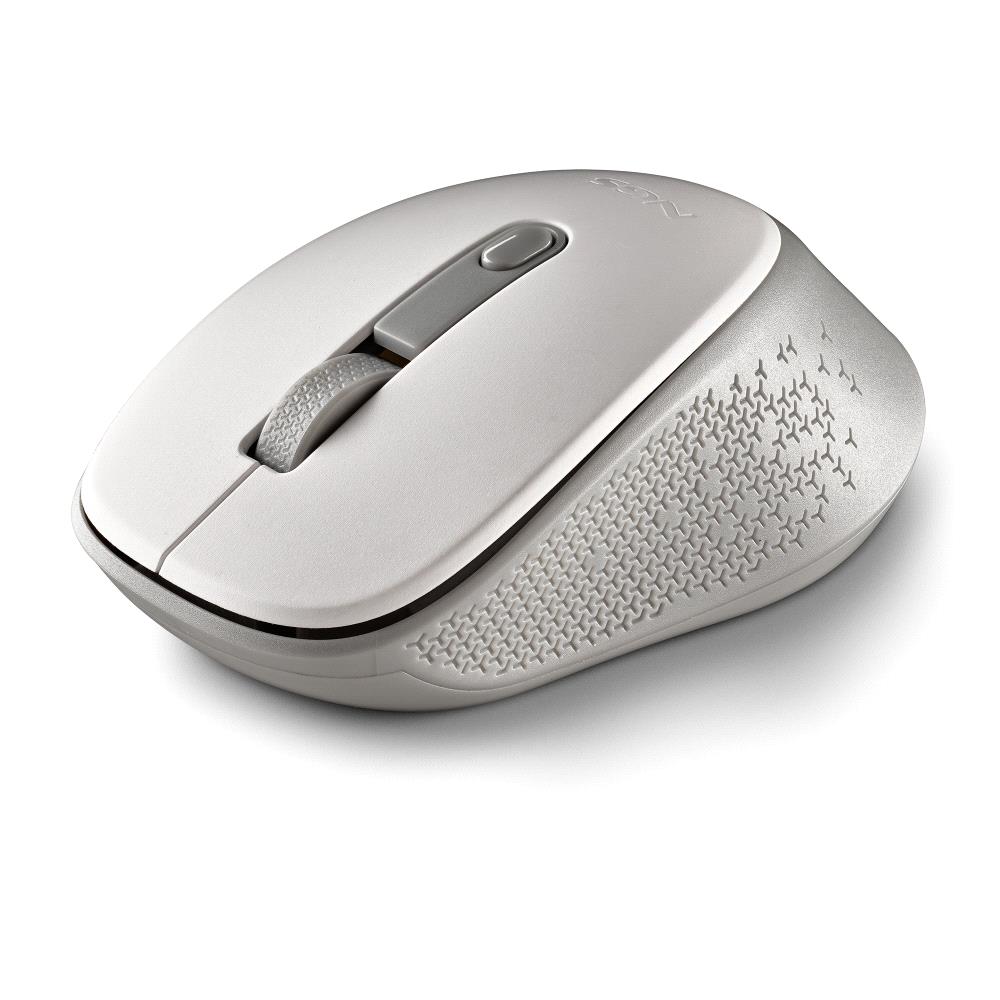 Souris USB sans fil NGS Dew White 1600dpi - 3 boutons - Utilisation droitier - Couleur Blanc/Gris