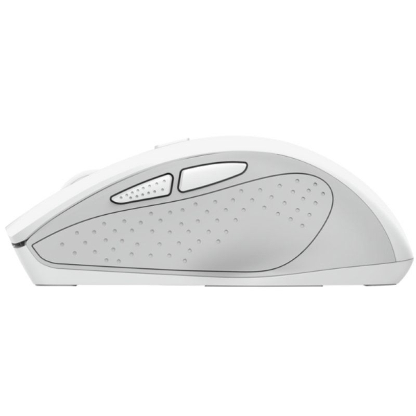 Souris USB sans fil Trust Nito 2,4 GHz 800-2200 DPI - 5 boutons - Silencieuse - Couleur Blanc