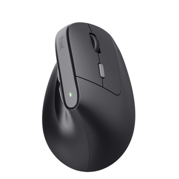 Souris USB sans fil Trust - Technologie Silent Click - 6 boutons - Rechargeable par USB-C - Noir