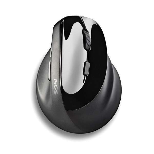 Souris verticale ergonomique sans fil NGS Evo Moksha USB 2400dpi - 5 boutons - Touches silencieuses - Couleur noire
