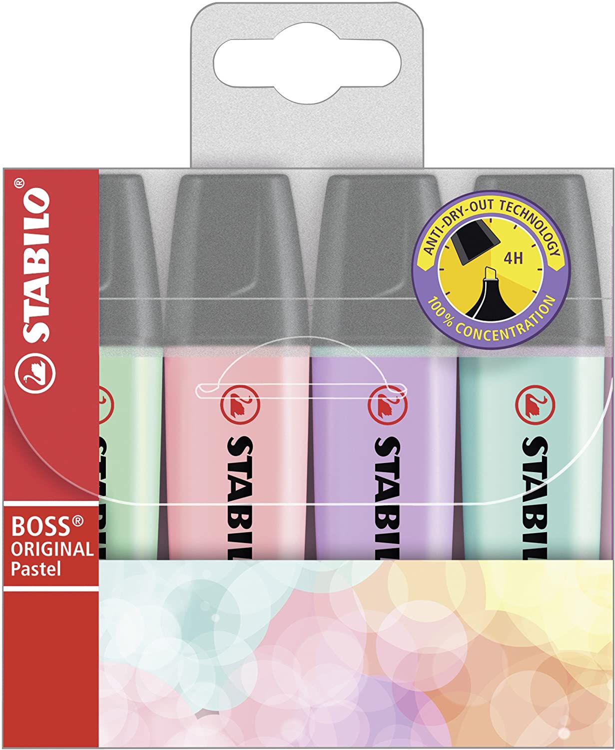 ✓ Stabilo Boss 70 Pastel Pack de 4 Feutres Fluo couleur en stock