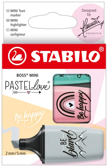 Lot de 3 surligneurs Stabilo Boss Mini Pastellove