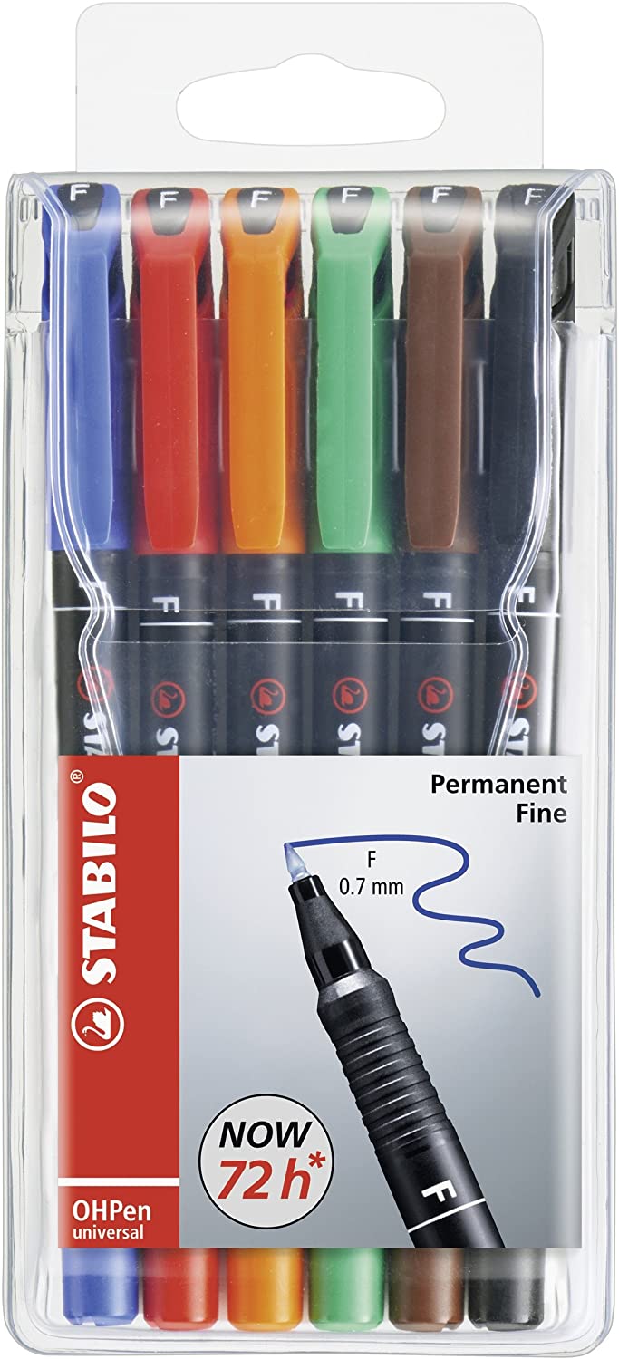 Stabilo OHPen Lot de 6 marqueurs