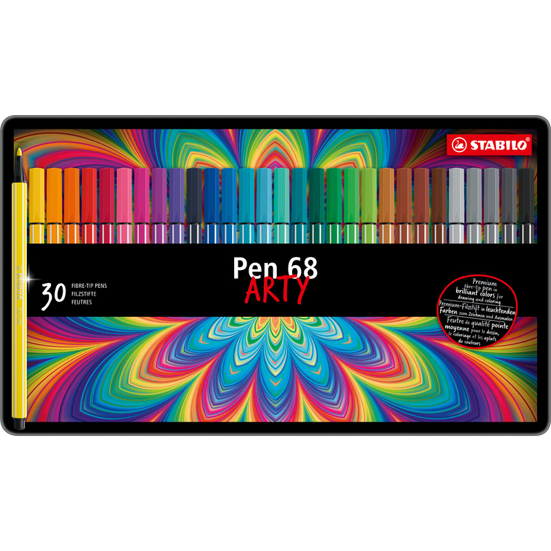 Lot de 30 feutres Stabilo Pen 68 Arty