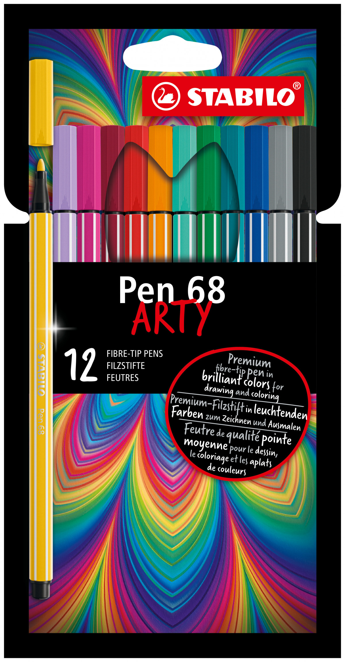 Lot de 12 feutres Stabilo Pen 68 Arty