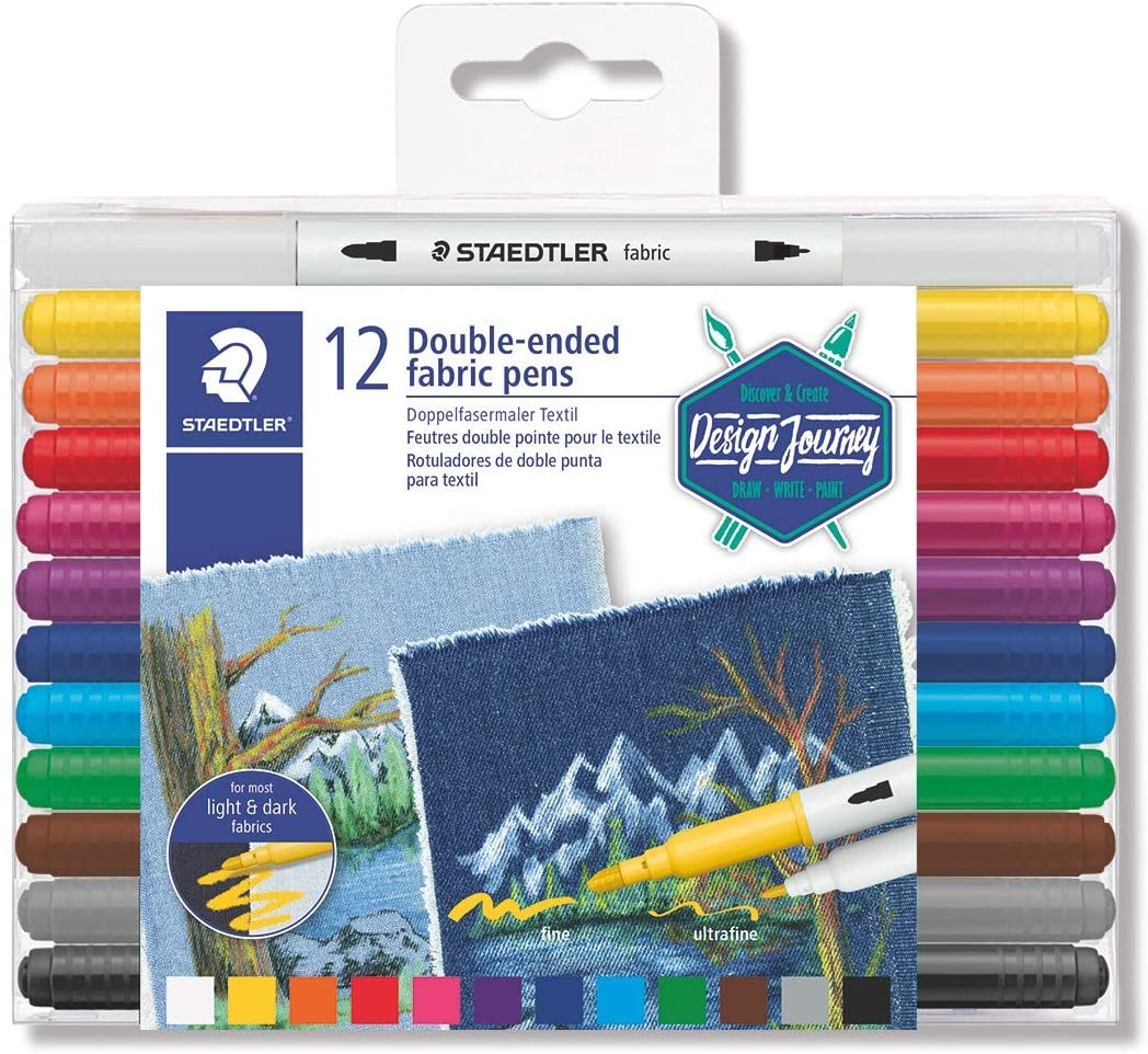 Staedtler 3190 Lot de 12 marqueurs textiles