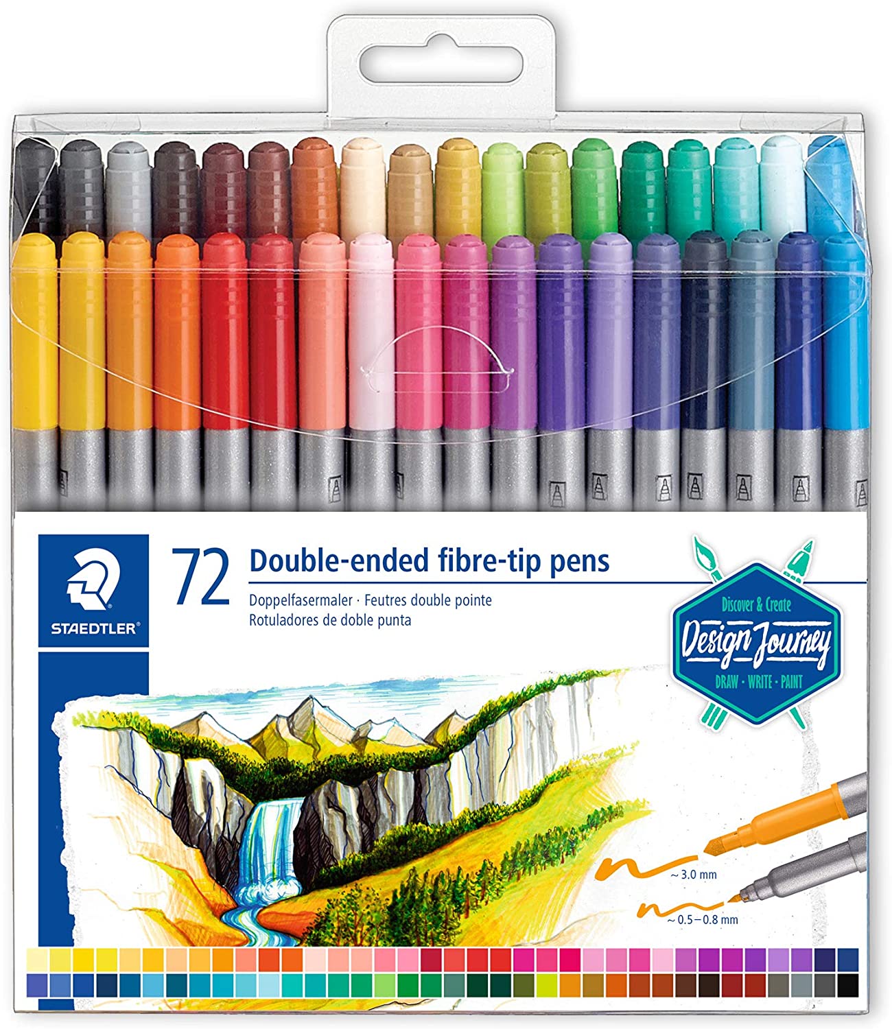 Staedtler 3200 Lot de 72 marqueurs