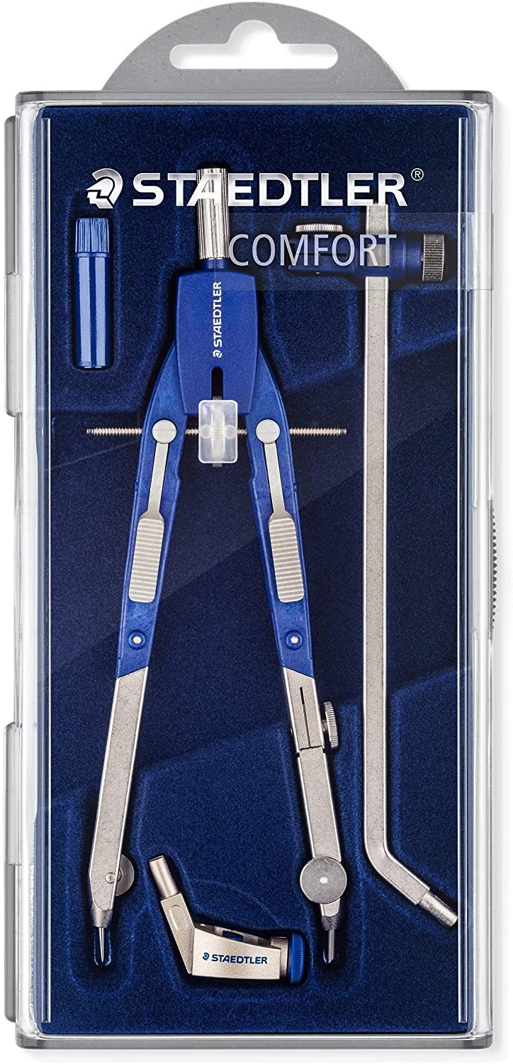 Staedtler Mars 552 02 Compas de Précision - Pieds Articulés - Réglage Rapide