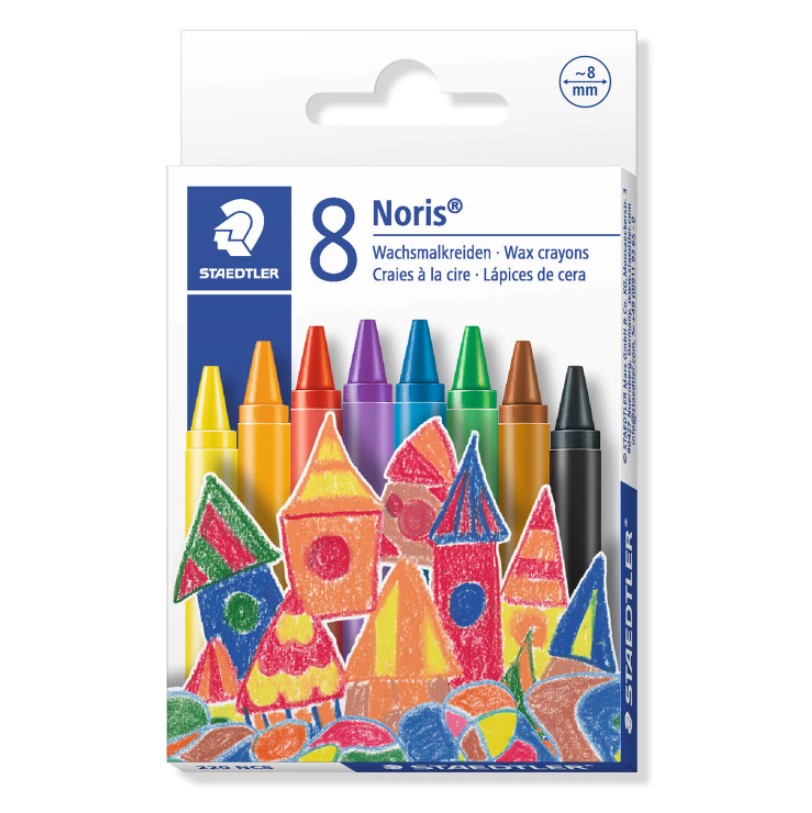 Staedtler Noris 220 Pack 8 Crayons Ronds